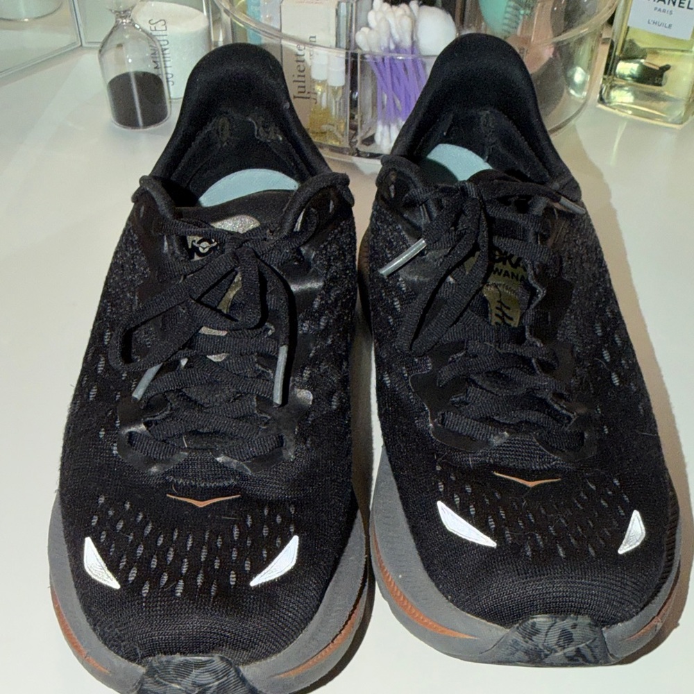 Hoka Black and Gray Running Shoes